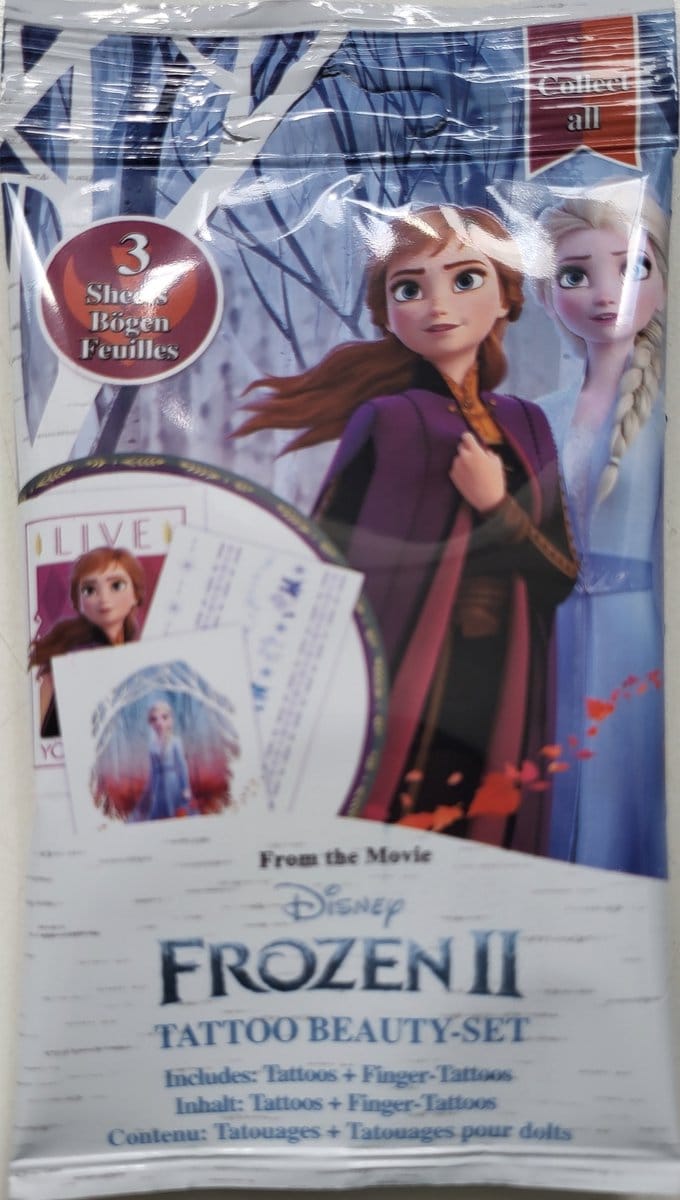 Frozen II Tattoo beauty set (3 vellen tattoos en vinger-tattoos)