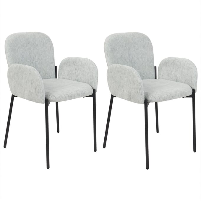 ALBEE - Eetkamerstoel set van 2 - Mintgroen - Polyester