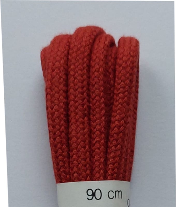Ronilux Veter - Brique Rood - Rond - Koord Veters - Lengte 90 cm - Dikte 4 mm - Schoenveter