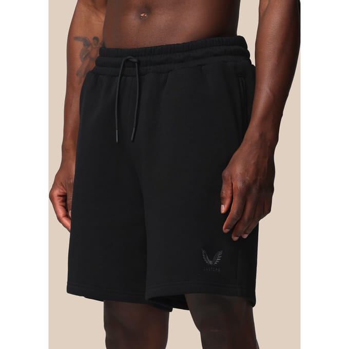 Heren Adapt Katoen Fleece Short - Zwart