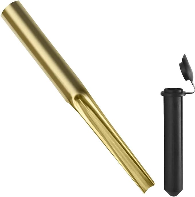 Waslijn Spike - Grondanker Kledinglijn - Tuin Wasdroger - Met Plastic Adapter - 40 cm Lang - Goud