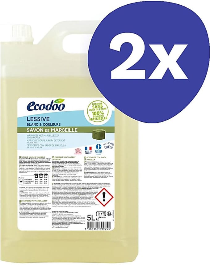 Ecodoo Wasmiddel met Marseille Zeep (2x 5L)
