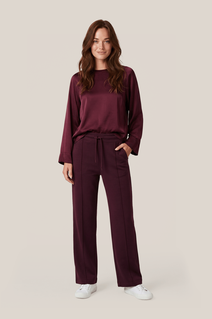 Caroline Tensen Rona Sweatbroek Aubergine
