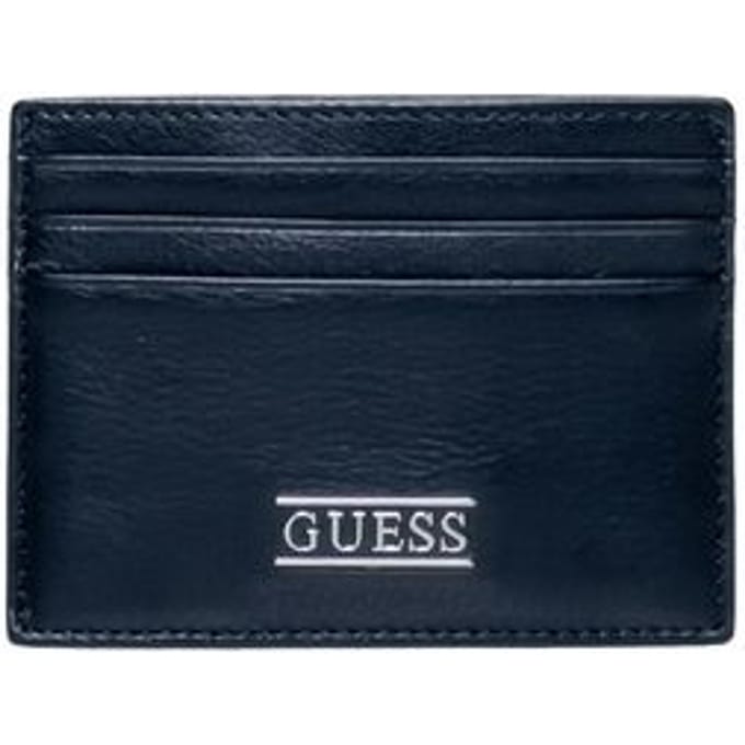GUESS Leren Kaarthouder New Boston Card Case Black Zwart
