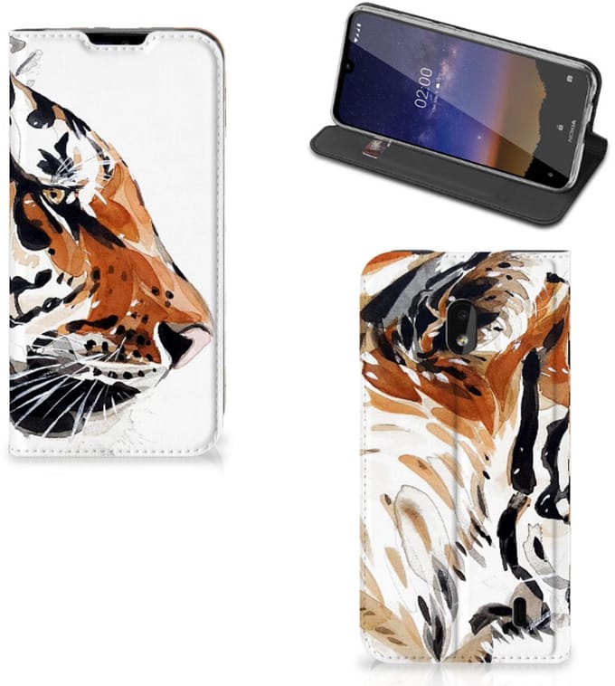 Bookcase Nokia 2.2 Watercolor Tiger