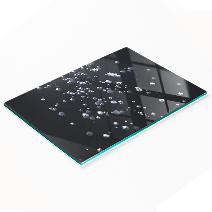 Snijplank van gehard glas met decoratieve 3D-afbeeldingen, 80x52 cm