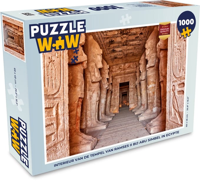 Puzzel Interieur van de Tempel van Ramses II bij Abu Simbel in Egypte - Legpuzzel - Puzzel 1000 stukjes volwassenen