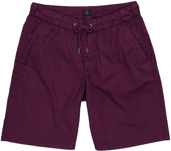 JP 1880 - Heren - Bermuda elastische tailleband - Donkerbordeaux - Maat 6XL