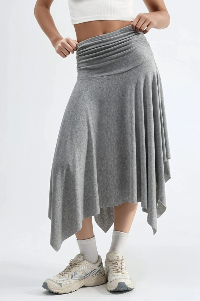 Zachte Touch Asymmetrische Midi Rok