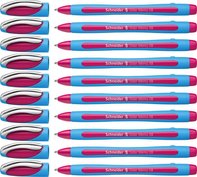 Schneider balpen - Slider Memo - XB - 1,4mm - roze - 10 stuks - S-150209-10