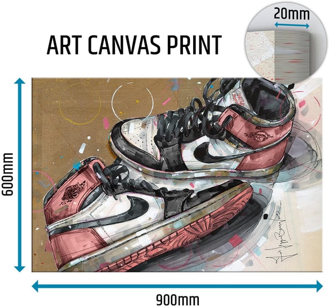 Sneaker canvas 1984 rust pink 90x60 cm