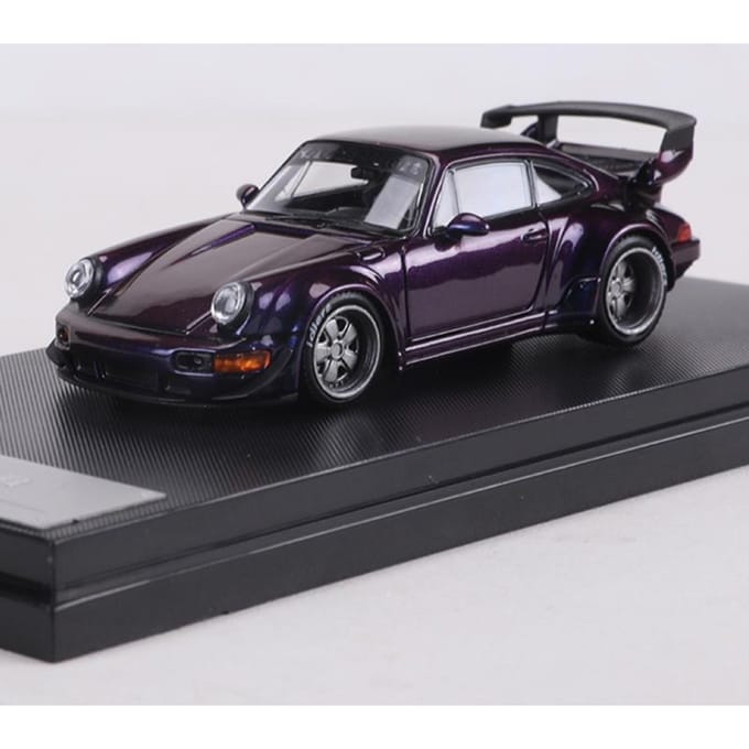 Schakelaar 1:64 Rwb964 Wide Body Modificatie Die-cast Legering Modelauto black