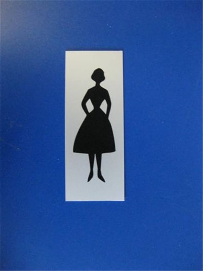 Symboolplaat 130X50Mm Alu Vrouw