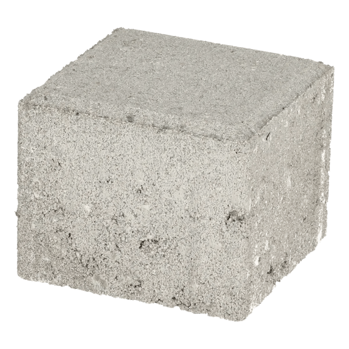 Ecotop Base Halve bss 10,5x10,5x8 normaal facet grijs KOMO PL2