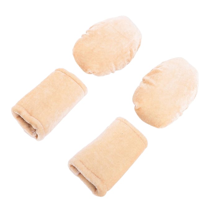 2 Sets Kruk Onderarm Pad Hoes Set Zachte Kruk Onderarm Pad en Handvat Kussens beige