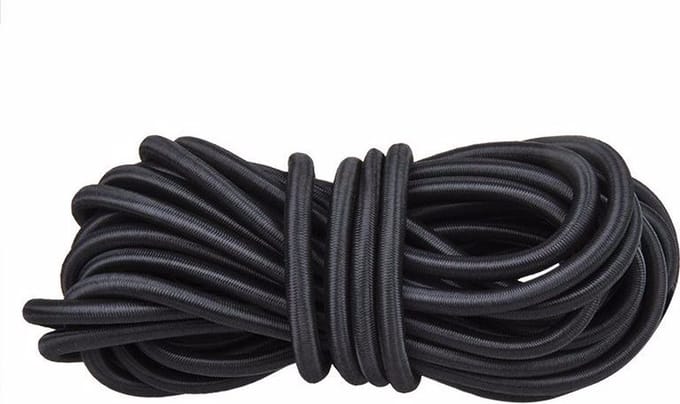 ProPlus Aanhangernet span elastiek - 2x - 10 meter - aanhanger net koord - zwart - 7,5 mm