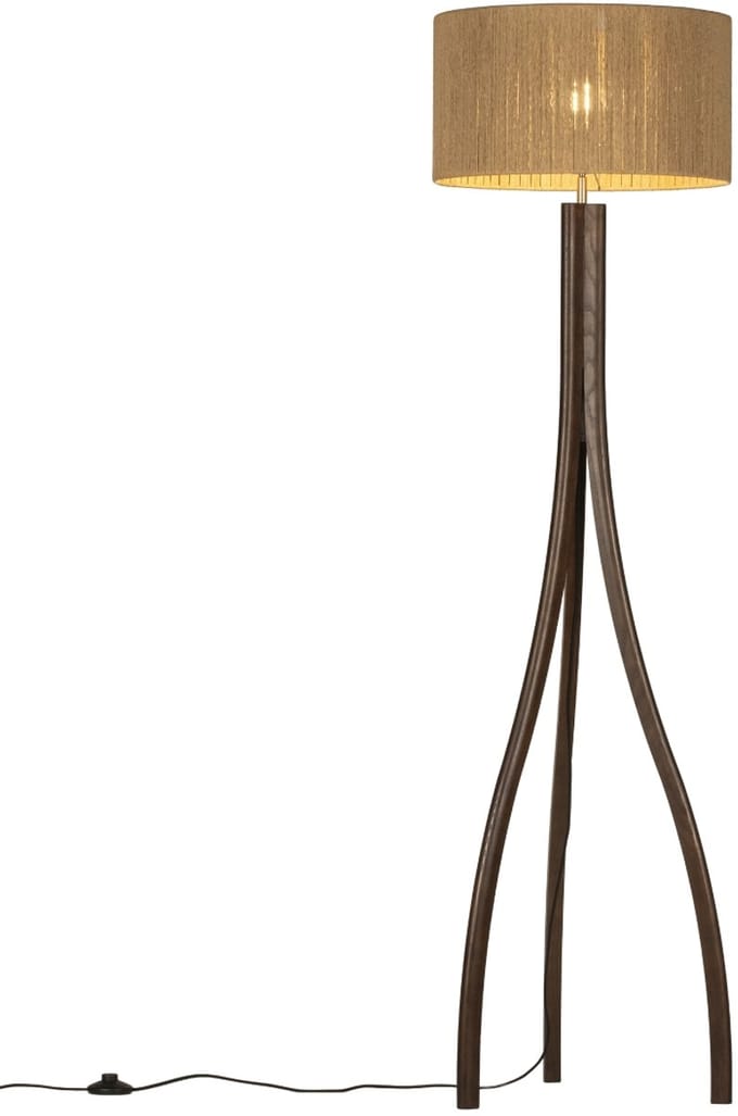 Lumidora Vloerlamp 31403 - ORLANDO - E27 - Bruin - Hout - ⌀ 45 cm