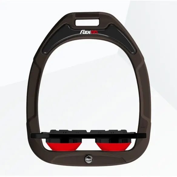 Platte Grip Steigeren Bruin/Zwart/Rood Flex-On Green Composite