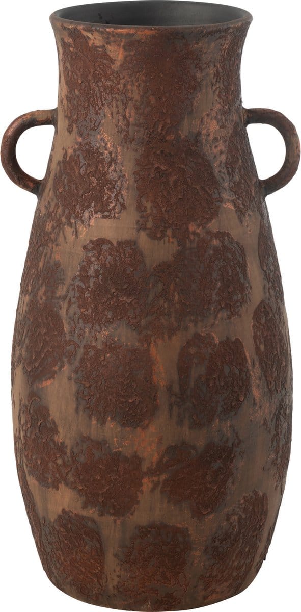 J-Line vaas Amphore terra - keramiek - bruin - large - 70 cm hoog