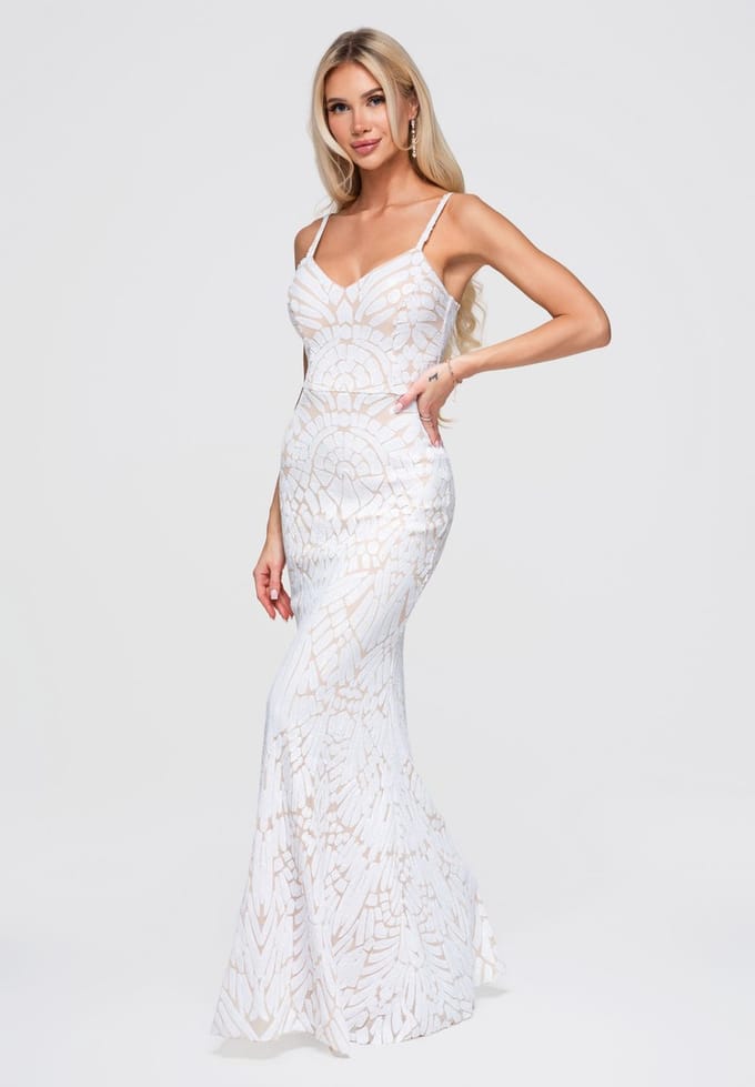 LARICA Jurk - Rits - Effen - Jurk Wit S