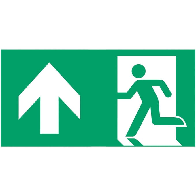 B-Safety Schild vluchtroute type H voor L-LUX standaard Eco