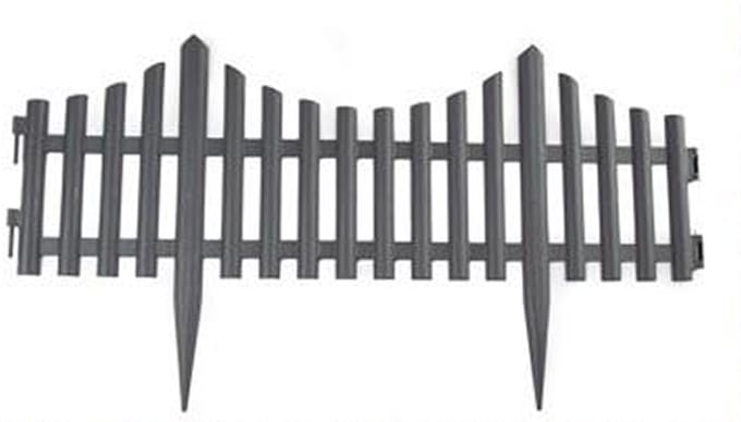 PlasticForte Flexibele borderrand/hekje - 60 cm - grijs - kunststof