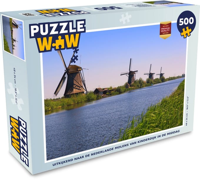 Puzzel Nederland - Molen - Water - Legpuzzel - Puzzel 500 stukjes