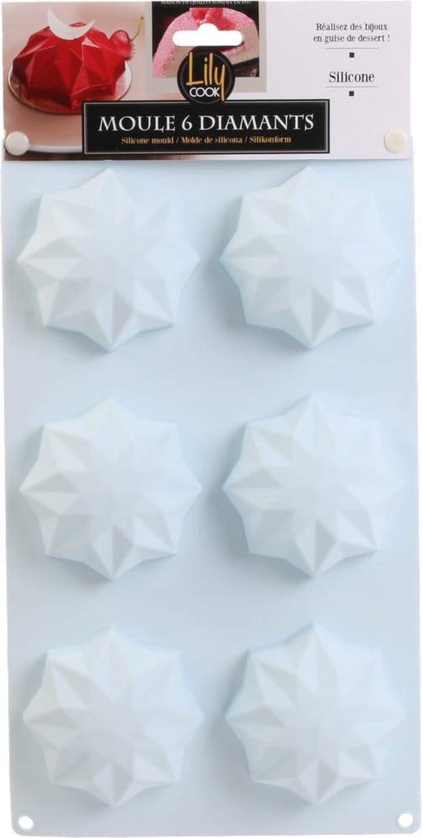 Bakvorm Siliconen - 6 Diamanten - Muffin Bakvorm