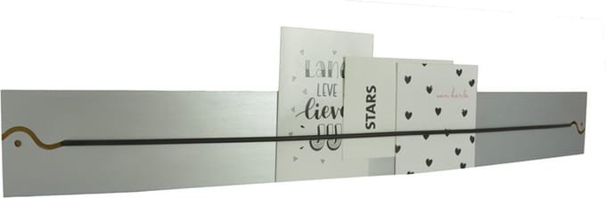 Memo houder - Memo Curve - Hout - Zilver - L 75,5 cm x B 9 cm