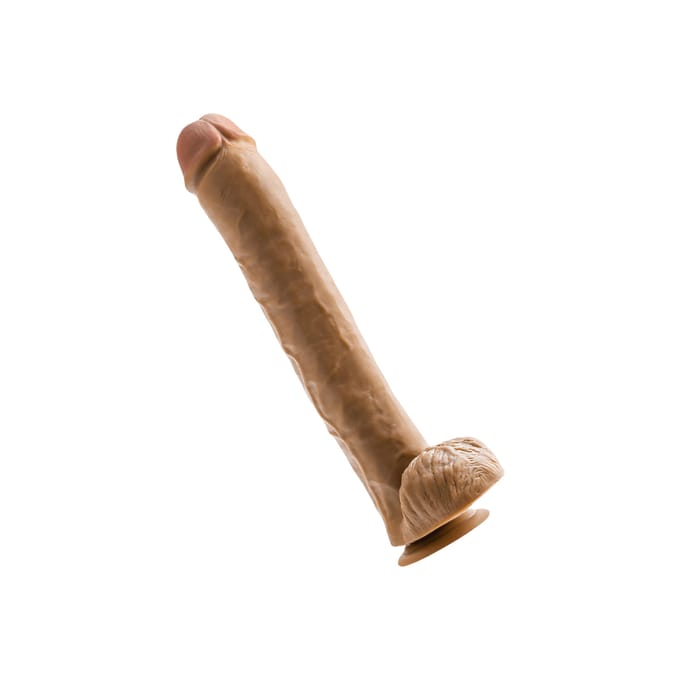 Blush Dr. Dr. Michael 14 inch dildo met Balls Tan - Bruin - 35.5 cm