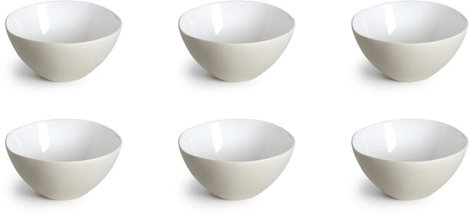 Medard de Noblat - Oslo White - Kleine Kom 13 cm - 6 delig - Stoneware