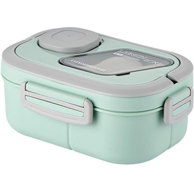 Draagbare lunchbox Compartiment Tarwestro Bento Draaggreep Box Herbruikbare serviescontainers Maaltijd Snack Voedselcontainers gray