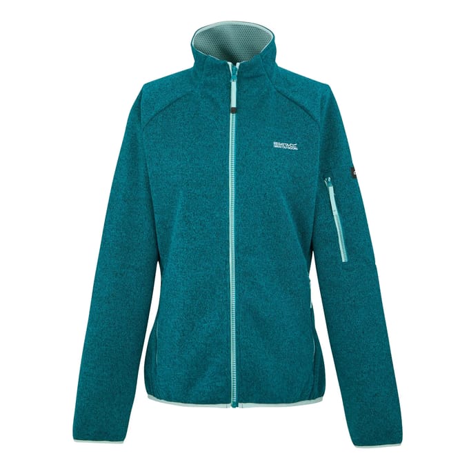 Fleece Hiking Dames Zip-up Front Side Pockets