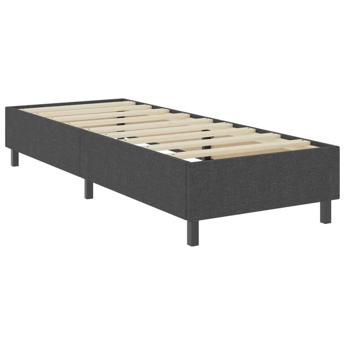 vidaXL - Boxspringframe - stof - grijs - 100x200 - cm