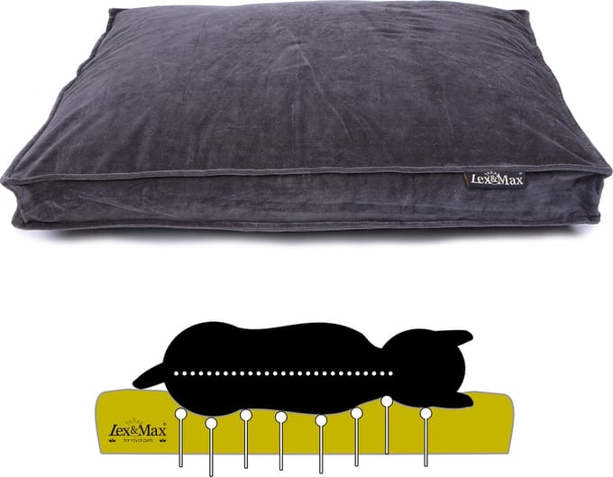 Hondenkussen Royal Velvet Grijs 90 x 65 cm M