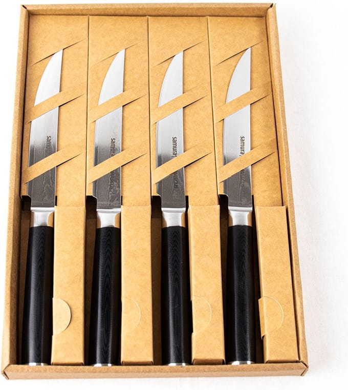 Samura Damascus Steak Messenset 4-Delig