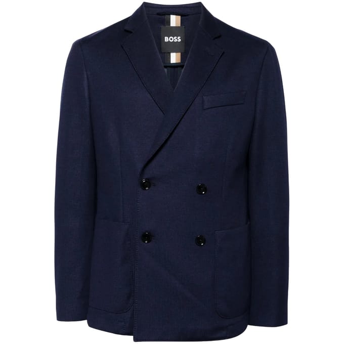 Boss Heren Dubbelzijdig Blazer (Donkerblauw)