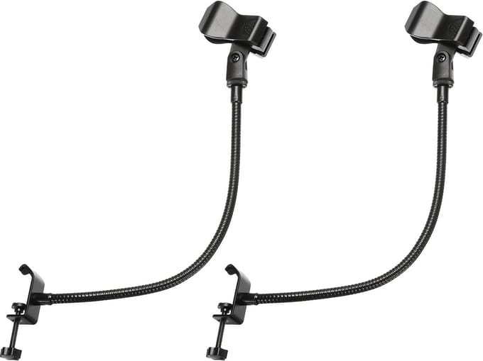 Zwanenhals Microfoonstandaard - Flexibele Armhouder - Desktop Opname - 185 Inch Lengte - 2 Stuks Set - Zwart