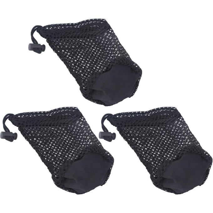 3 Stuks Golf Mesh Tas Nylon Golfbal Net Tas Utility Accessoire Organizer voor 12 tot 16 Ballen black