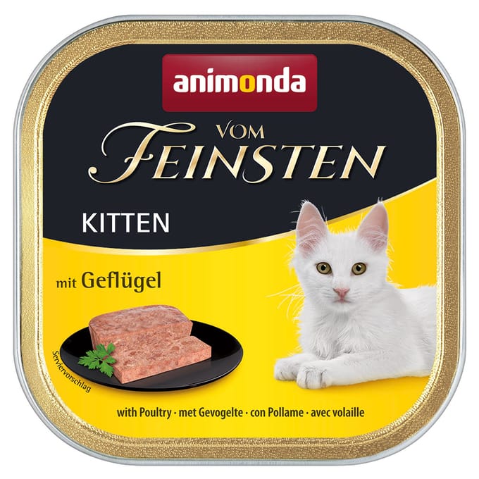 6x100g Kitten met Gevogelte animonda Vom Feinsten Kattenvoer
