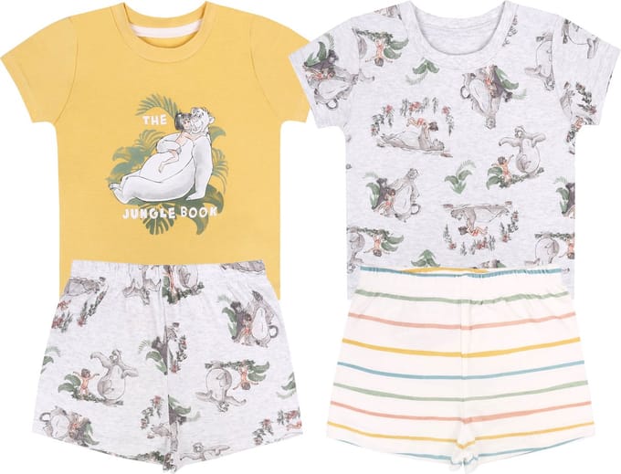 2x Kinderpyjama in gedempte kleuren HET BOEK VAN DE JUNGLE