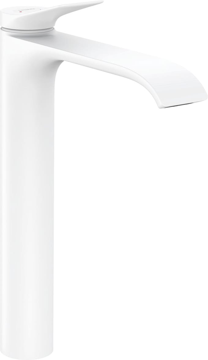 Hansgrohe VIVENIS 1 greeps wastafelkraan - 250 PopUp - trekwaste - mat wit