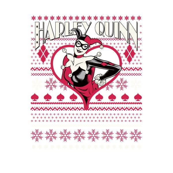 DC Harley Quinn Women's Christmas T-Shirt - White - M