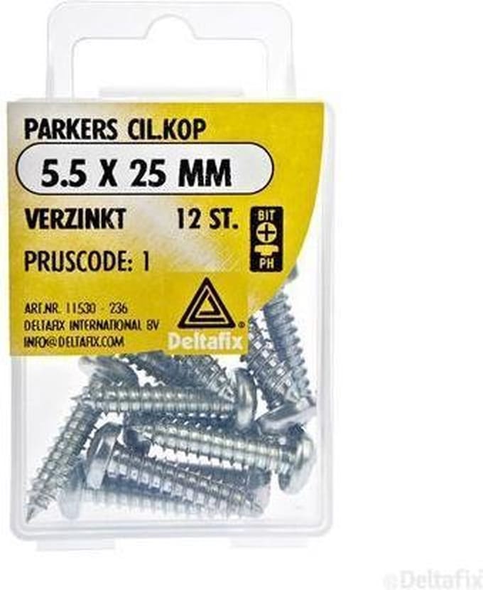 Spaanplaatschroeven Cilnderkop Verzinkt 5.5x25mm