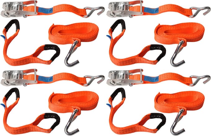 Set van 4 spanbanden voor autoambulance - 330x3,6 cm (3000 kg)