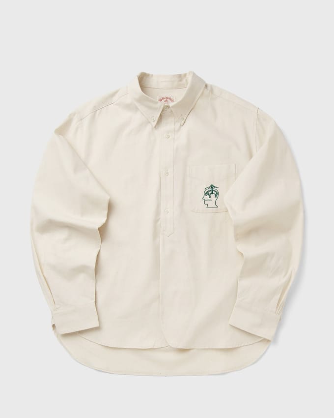X BROOKS BROTHERS Half Placket Oxford Button Up
