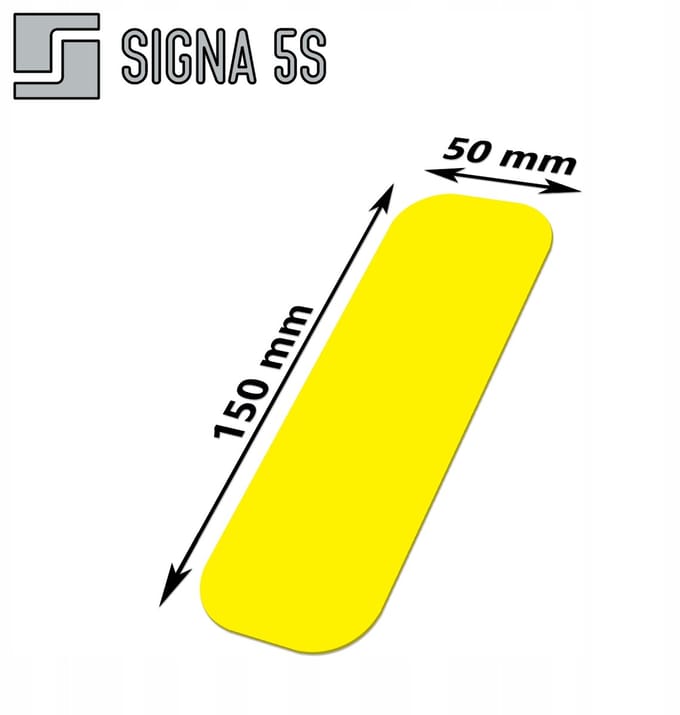 SIGNA 5S Vloermarkering I-vorm Geel 50x150mm