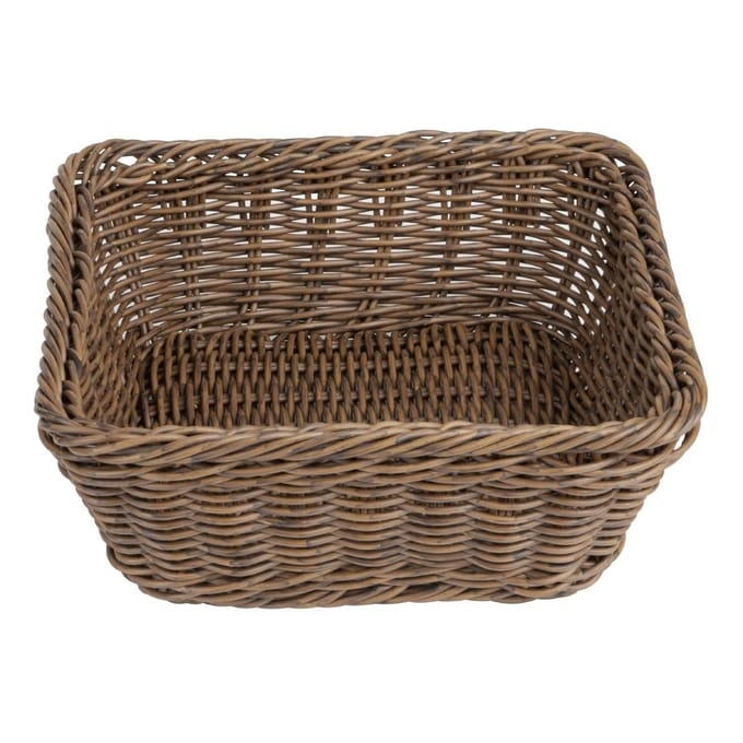 Olympia Polywicker Vierkante Mand Donkerbruin 230x230mm