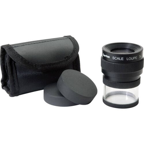 Ideal Tek M12071 Vergrootglas Met meetschaalverdeling Vergrotingsfactor: 7 x Lensgrootte: (Ø) 25 mm Zwart