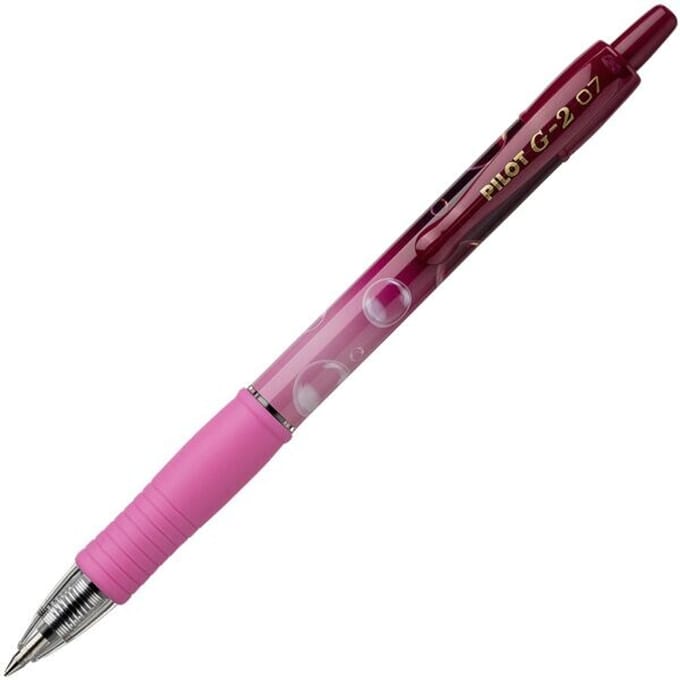 Gelschreiber PILOT G-2 Bubble Pink mittelblaue Schrift